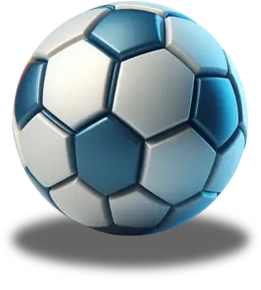 icon soccer white blue